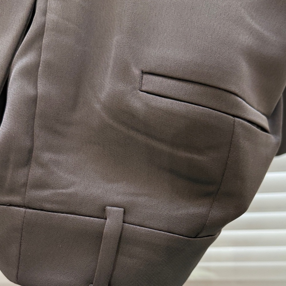 LOFT Gray Trousers w/Satin Look